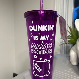 Dunkin' is My Magic Potion Purple Glow in the Dark Tumbler Halloween